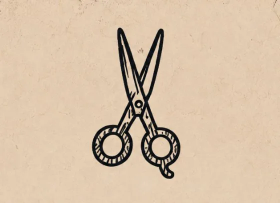 Schere – Illustration zum Haarschnitt